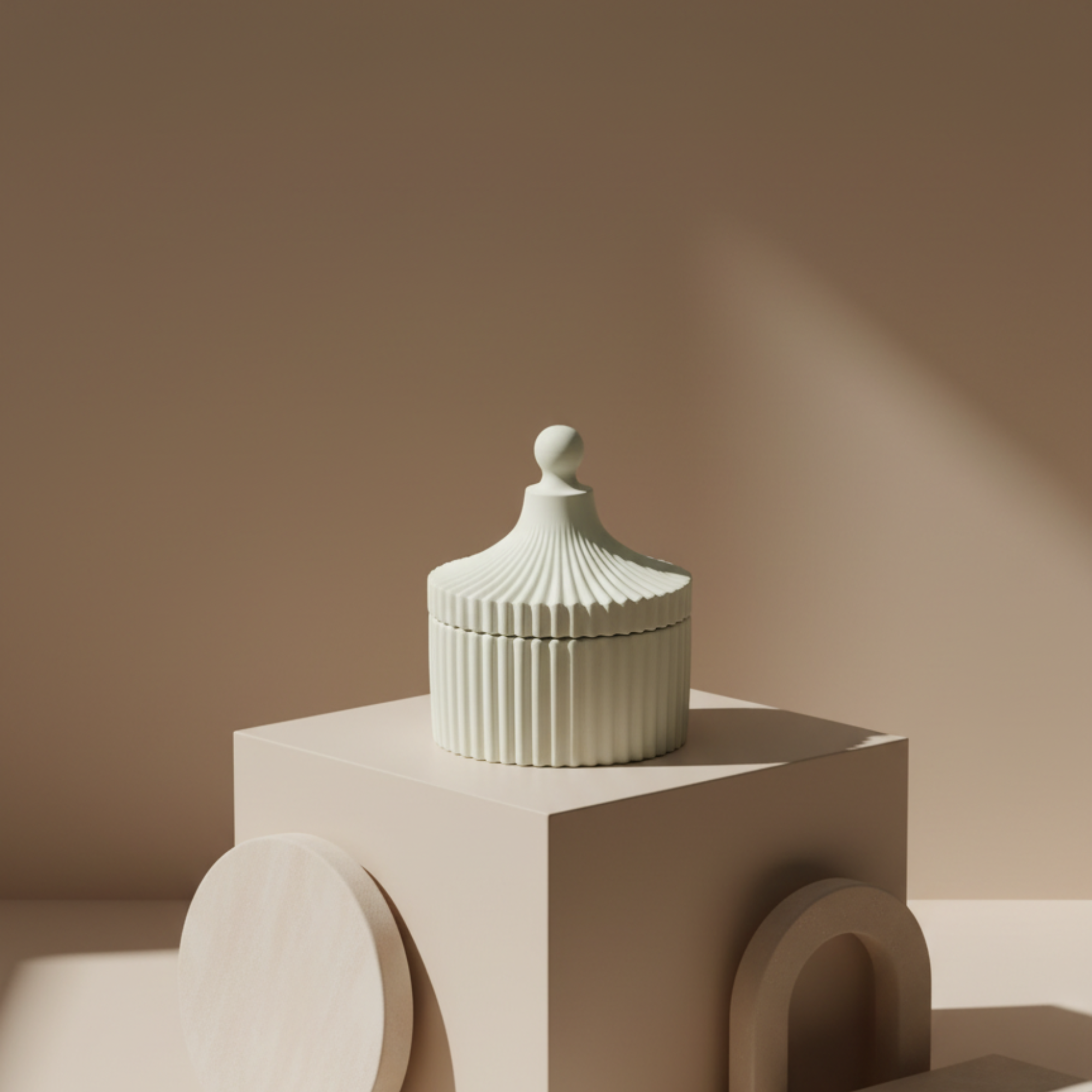 Minimal Ribbed Container