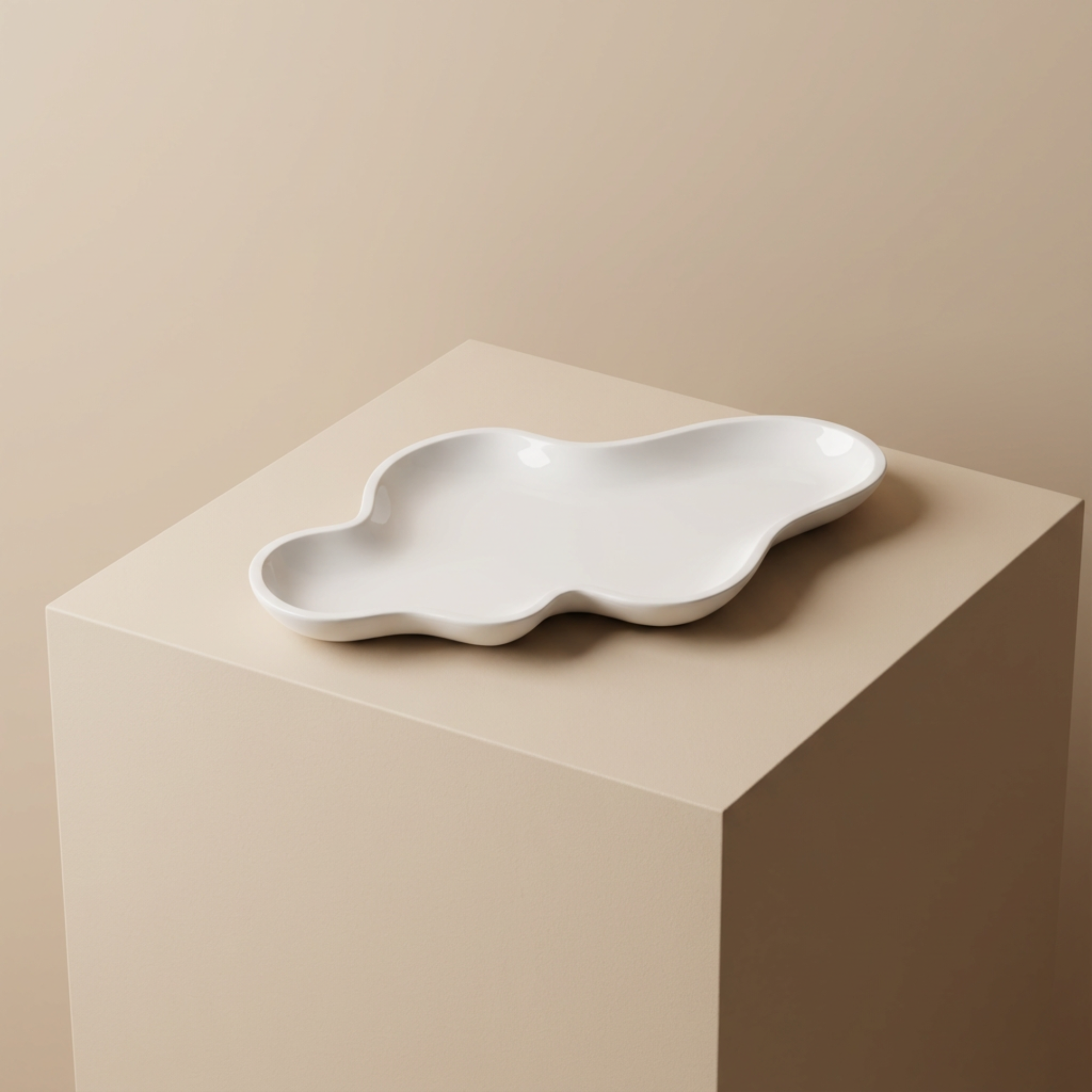Wavy Tray in Minimal Style