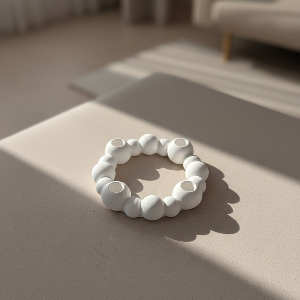 Winter Candle Holder Centerpiece